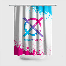 Шторка для ванной CreepyPasta neon gradient style
