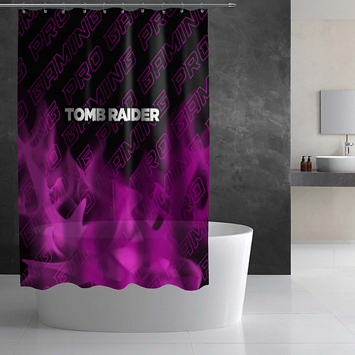 Шторка для ванной Tomb Raider pro gaming: символ сверху / 3D-принт – фото 2