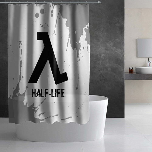 Шторка для ванной Half-Life glitch на светлом фоне / 3D-принт – фото 2
