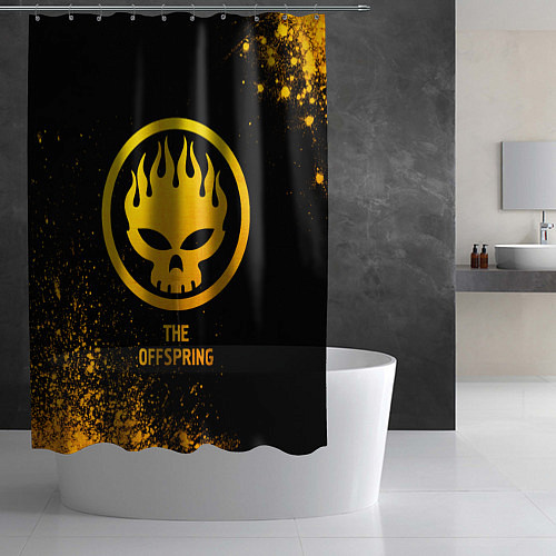 Шторка для ванной The Offspring - gold gradient / 3D-принт – фото 2
