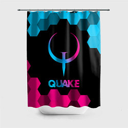 Шторка для душа Quake - neon gradient, цвет: 3D-принт