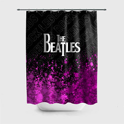 Шторка для душа The Beatles rock legends: символ сверху, цвет: 3D-принт