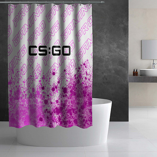 Шторка для ванной Counter Strike pro gaming: символ сверху / 3D-принт – фото 2