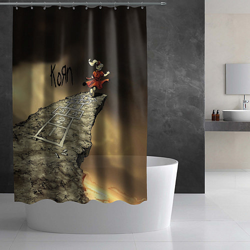 Шторка для ванной Korn обложка альбома Follow the Leader / 3D-принт – фото 2
