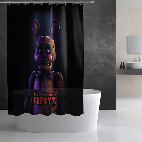 Шторка для ванной Five Nights at Freddys Bonnie / 3D-принт – фото 2