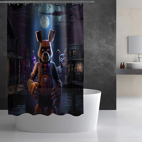Шторка для ванной Five Nights at Freddy / 3D-принт – фото 2
