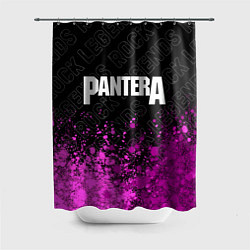 Шторка для душа Pantera rock legends: символ сверху, цвет: 3D-принт