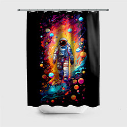 Шторка для душа Астронавт на прогулке, цвет: 3D-принт