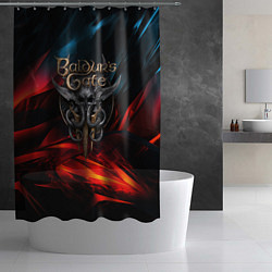 Шторка для душа Baldurs Gate 3 logo, цвет: 3D-принт — фото 2