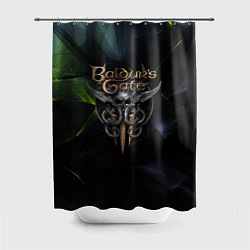 Шторка для душа Baldurs Gate 3 logo dark green, цвет: 3D-принт