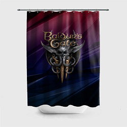 Шторка для душа Baldurs Gate 3 logo geometry, цвет: 3D-принт