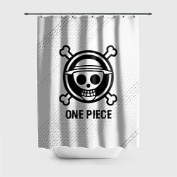 Шторка для ванной One Piece glitch на светлом фоне
