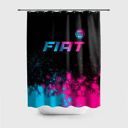 Шторка для ванной Fiat - neon gradient: символ сверху