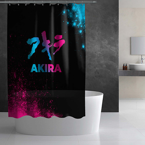 Шторка для ванной Akira - neon gradient / 3D-принт – фото 2