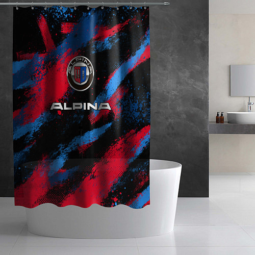 Шторка для ванной Alpina - BMW colors / 3D-принт – фото 2