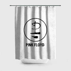 Шторка для душа Pink Floyd glitch на светлом фоне, цвет: 3D-принт