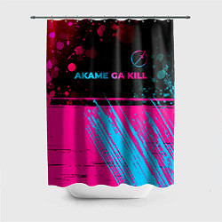 Шторка для душа Akame ga Kill - neon gradient: символ сверху, цвет: 3D-принт