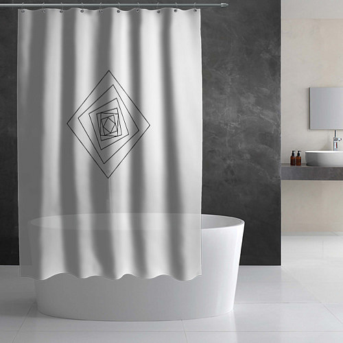 Шторка для ванной Неидеальная геометрия / 3D-принт – фото 2