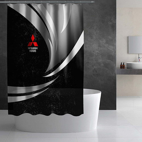Шторка для ванной Митсубиси - строгие оттенки / 3D-принт – фото 2