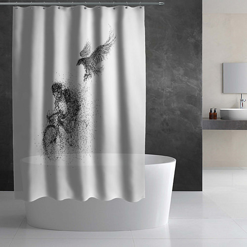 Шторка для ванной Скорость,моя стихия / 3D-принт – фото 2