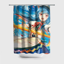 Шторка для душа Touhou Project Тэнси Хинанави, цвет: 3D-принт