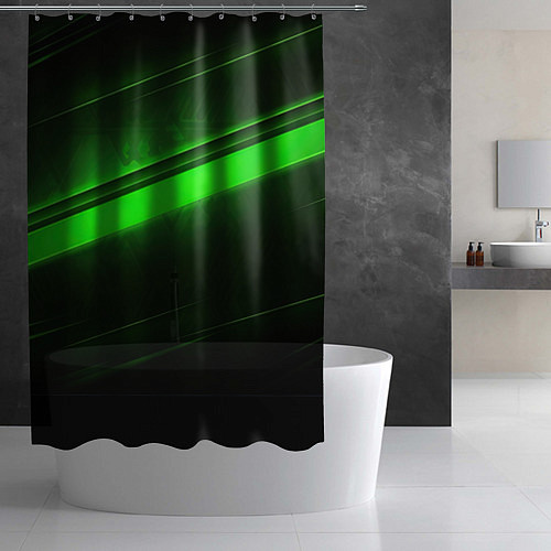 Шторка для ванной Green line / 3D-принт – фото 2