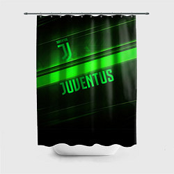 Шторка для душа Juventus green line, цвет: 3D-принт