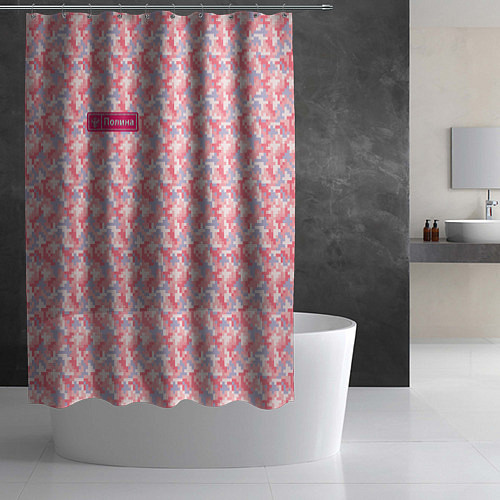 Шторка для ванной Цифровой камуфляж - Полина / 3D-принт – фото 2