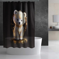 Шторка для душа Белый медвежонок, цвет: 3D-принт — фото 2