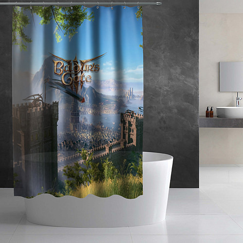 Шторка для ванной Врата Балдура - Baldurs Gate 3 / 3D-принт – фото 2