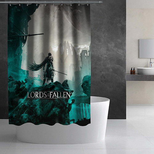Шторка для ванной Герой Lords of the fallen / 3D-принт – фото 2