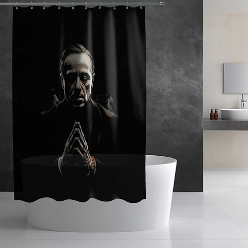Шторка для ванной Дон Вито Корлеоне крестный отец / 3D-принт – фото 2