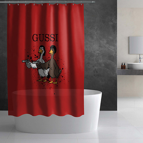 Шторка для ванной Гусси из криминального чтиво / 3D-принт – фото 2
