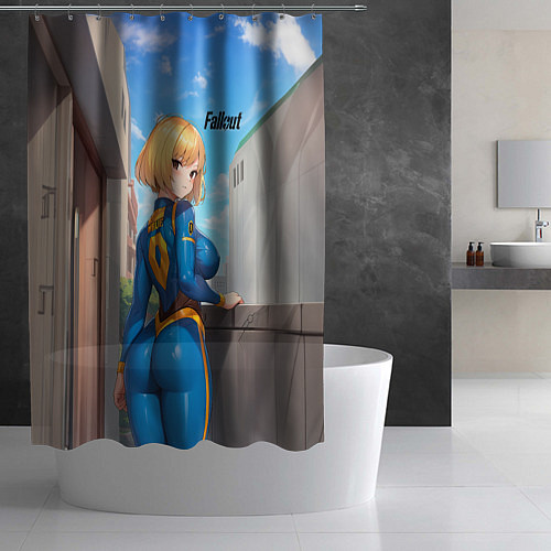 Шторка для ванной Fallout game girl / 3D-принт – фото 2
