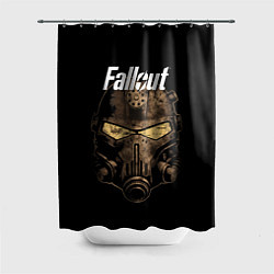 Шторка для душа Шлем фалаут, цвет: 3D-принт