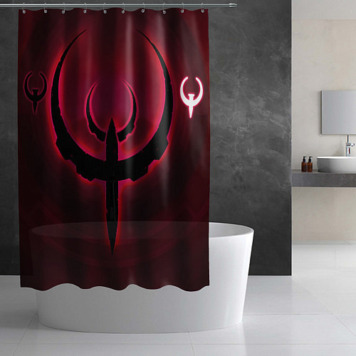 Шторка для ванной Quake красный / 3D-принт – фото 2