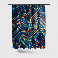 Шторка для душа Abstract waves, цвет: 3D-принт