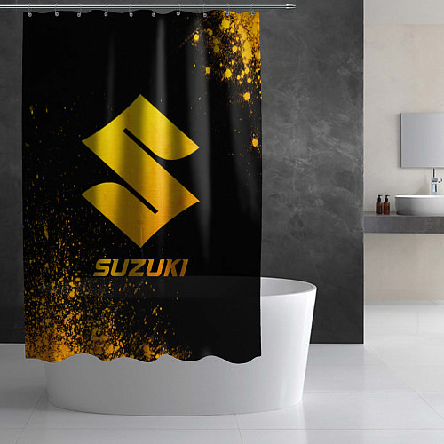 Шторка для ванной Suzuki - gold gradient / 3D-принт – фото 2