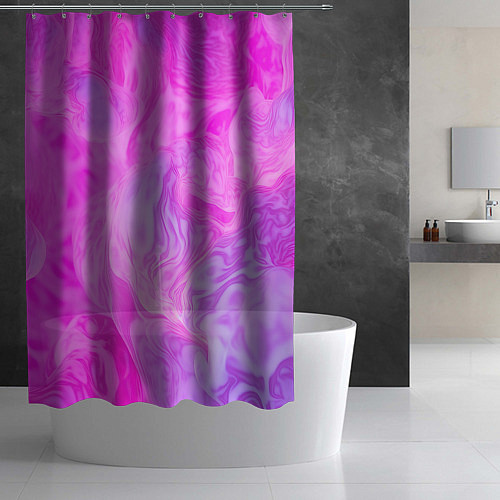 Шторка для ванной Розовая текстура / 3D-принт – фото 2