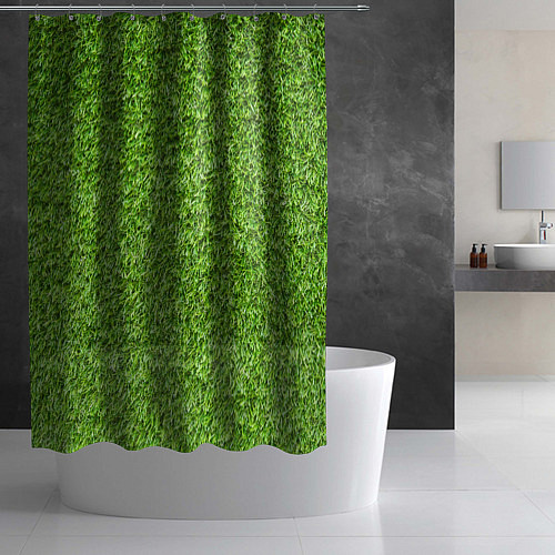 Шторка для ванной Зелёный газон / 3D-принт – фото 2