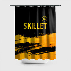 Шторка для ванной Skillet - gold gradient: символ сверху