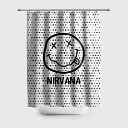 Шторка для душа Nirvana glitch на светлом фоне, цвет: 3D-принт