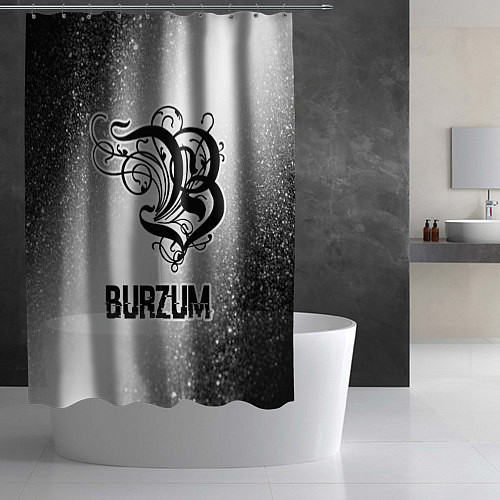 Шторка для ванной Burzum glitch на светлом фоне / 3D-принт – фото 2