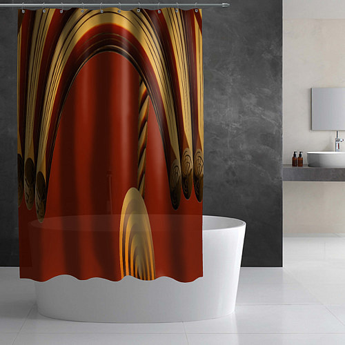 Шторка для ванной Древесные изгибы / 3D-принт – фото 2