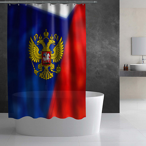Шторка для ванной Россия спортивная коллекция / 3D-принт – фото 2