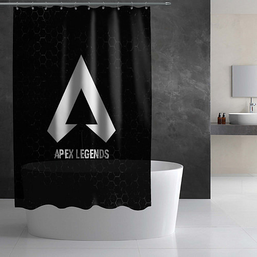 Шторка для ванной Apex Legends glitch на темном фоне / 3D-принт – фото 2