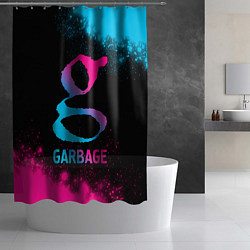 Шторка для душа Garbage - neon gradient, цвет: 3D-принт — фото 2