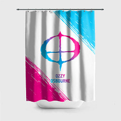 Шторка для душа Ozzy Osbourne neon gradient style, цвет: 3D-принт