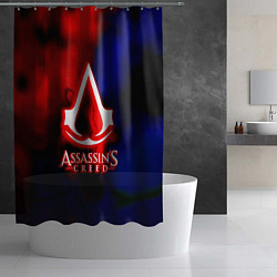 Шторка для душа Assassins Creed fire, цвет: 3D-принт — фото 2