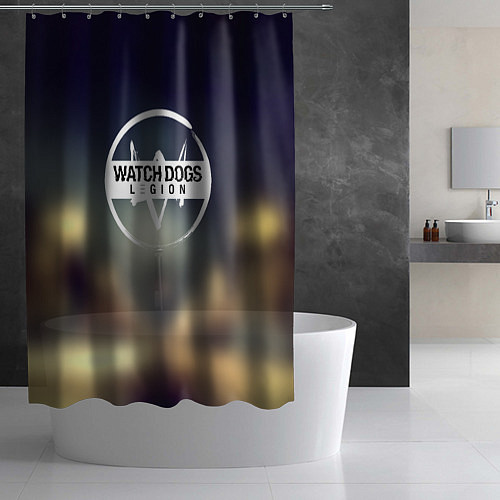 Шторка для ванной Watch Dogs легион / 3D-принт – фото 2